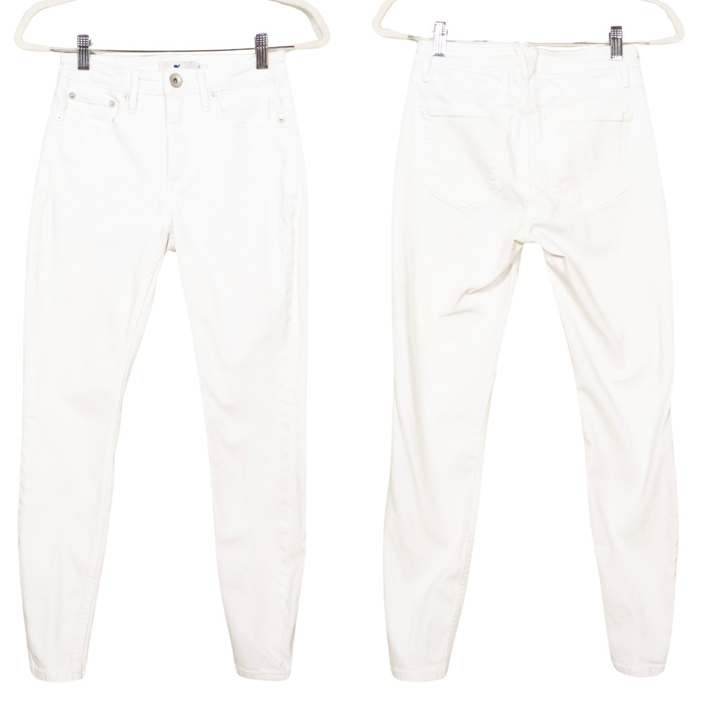 VINEYARD VINES White Jamie High Rise Skinny Jeans Stretch Women's 25